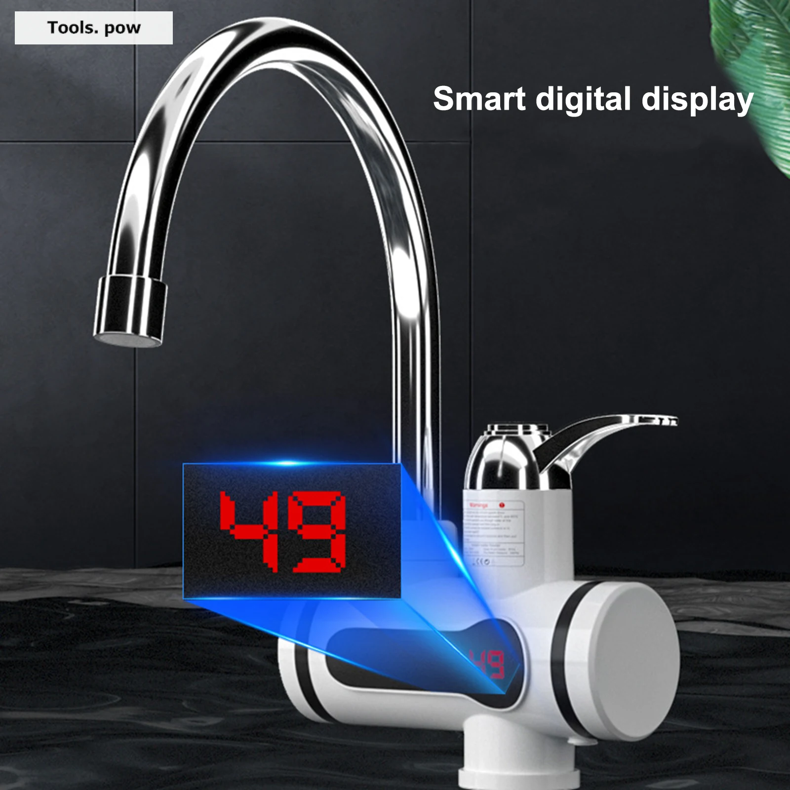 

Electric Hot Water Heater Faucet Intelligent LED Digital Display Kitchen Instant Heating Tap Water Heater Basin Faucet