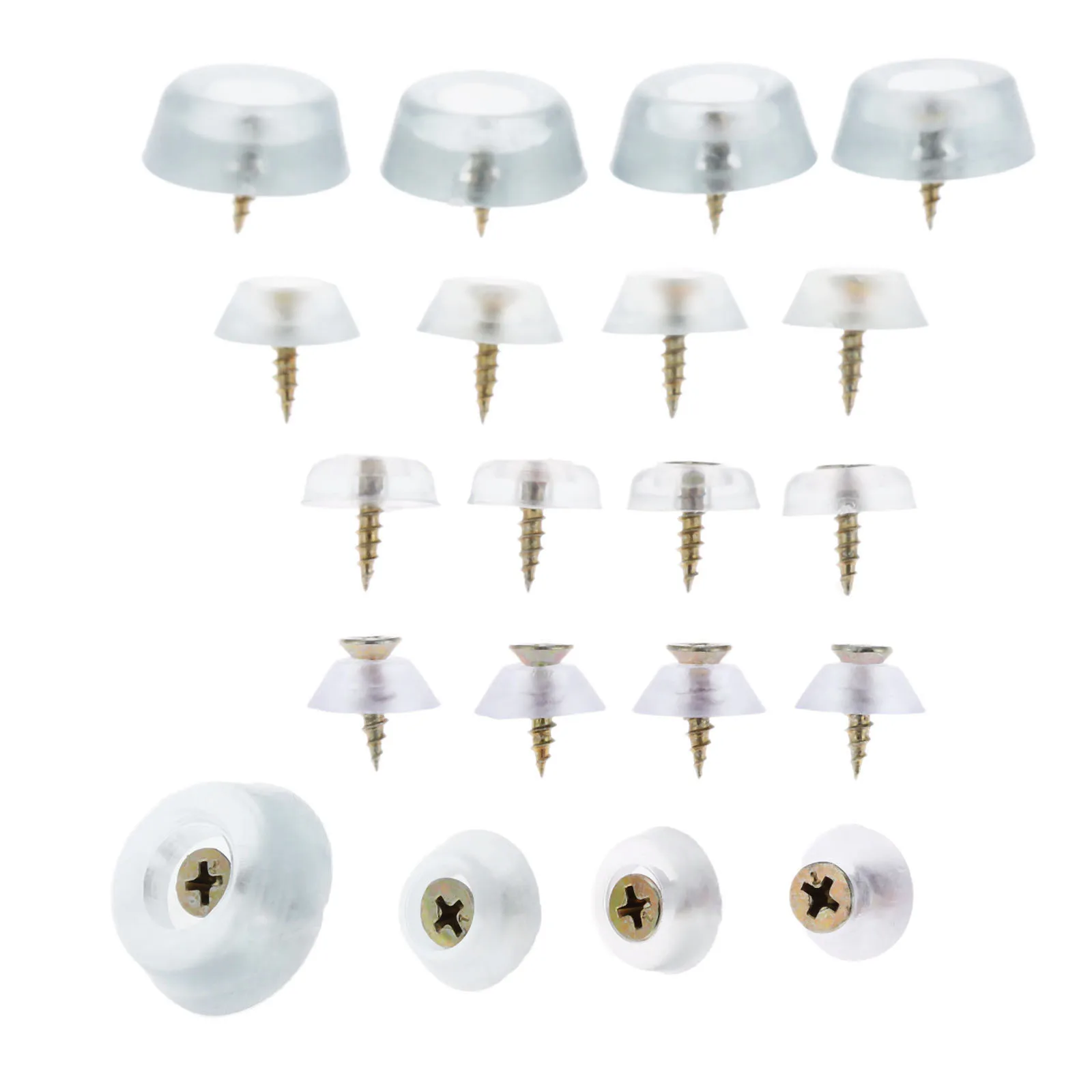 Furniture Legs Protected Pad Rubber Transparent Non-slip Chair Caps Feet Sofa Foot Covers Floor 10pcs with Screws 15/16/19/26mm furniture leg pads chair leg caps chair leg protector furniture foot pads rubber furniture feet pads furniture leg caps furniture foot protector