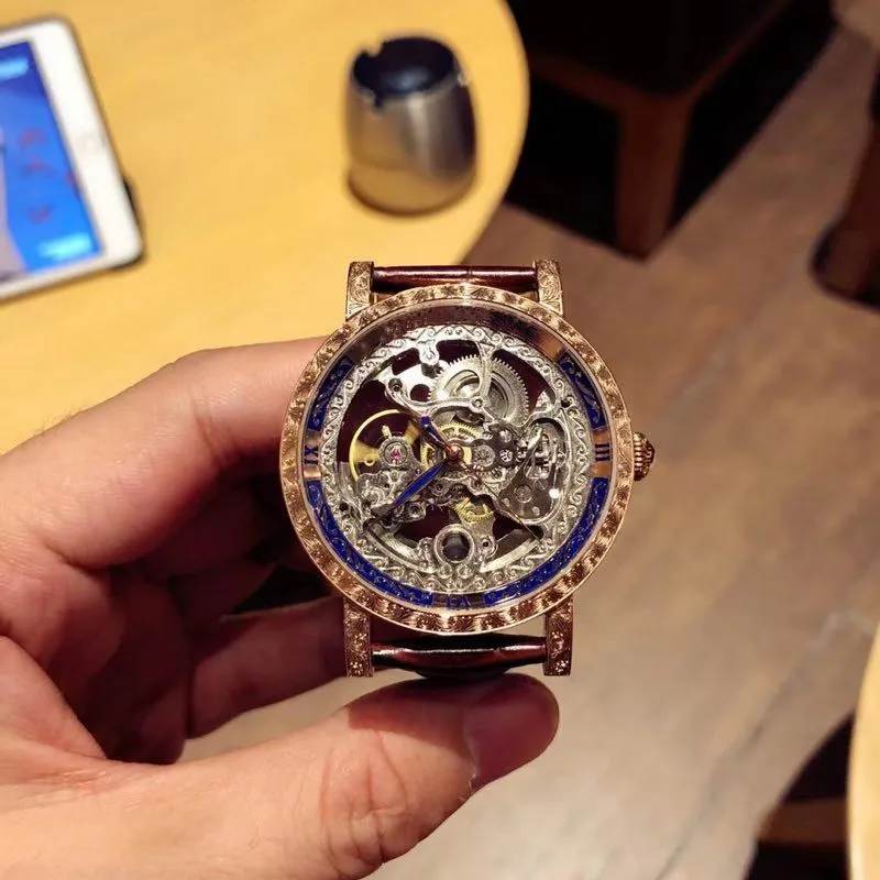 

WG0908 Mens Watches Top Brand Runway Luxury European Design Automatic Mechanical Watch