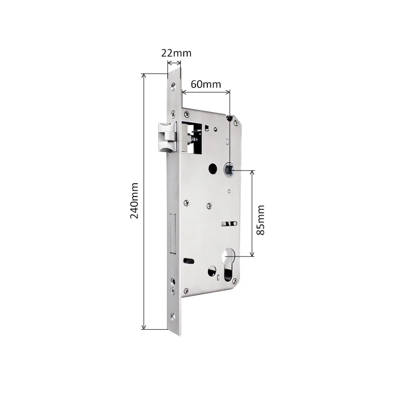 Mortise Lock Body - Anti-Jam Smart Door Accessory, SUS Steel, 24x240x90mm, For Door Repair
