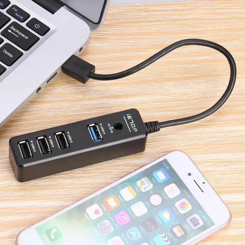 USB3.0 к USB3.0 и USB2.0 4 порта концентратор адаптер с DC порт питания для ПК Sup порты до 2 ТБ механические жесткие диски