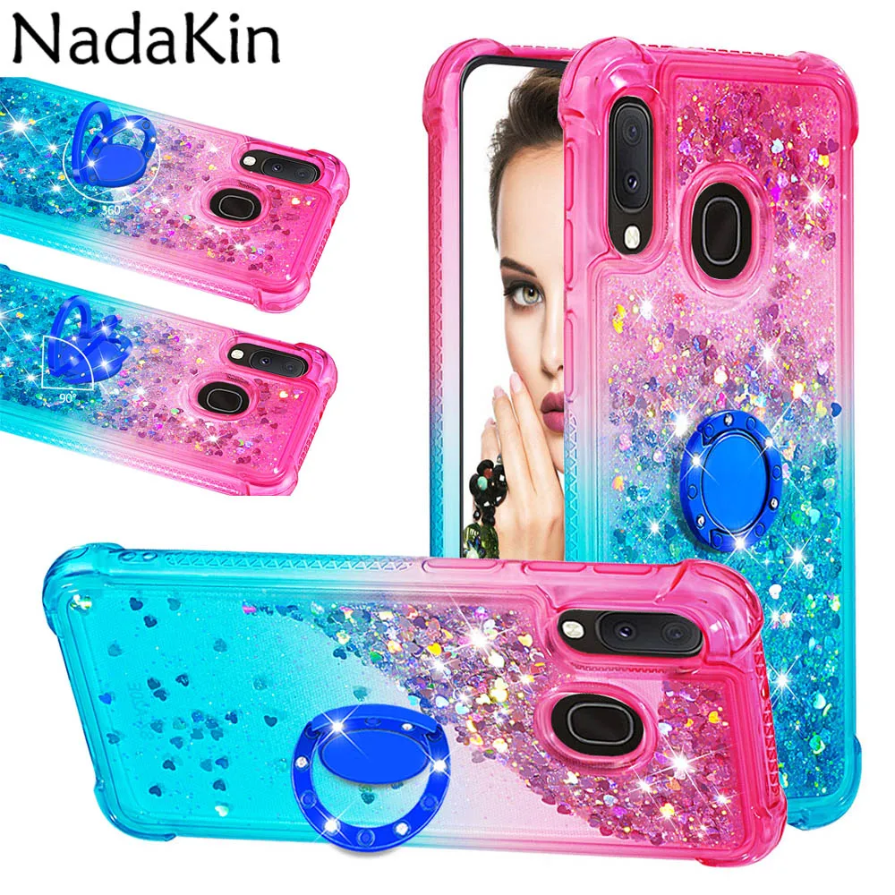 

Luxury Gradiente Quicksand Cover for Samsung Galaxy A10 M10 A20 A30 A40 A50 A70 M20 A20E A9 A7 2018 Shockproof Case Shell