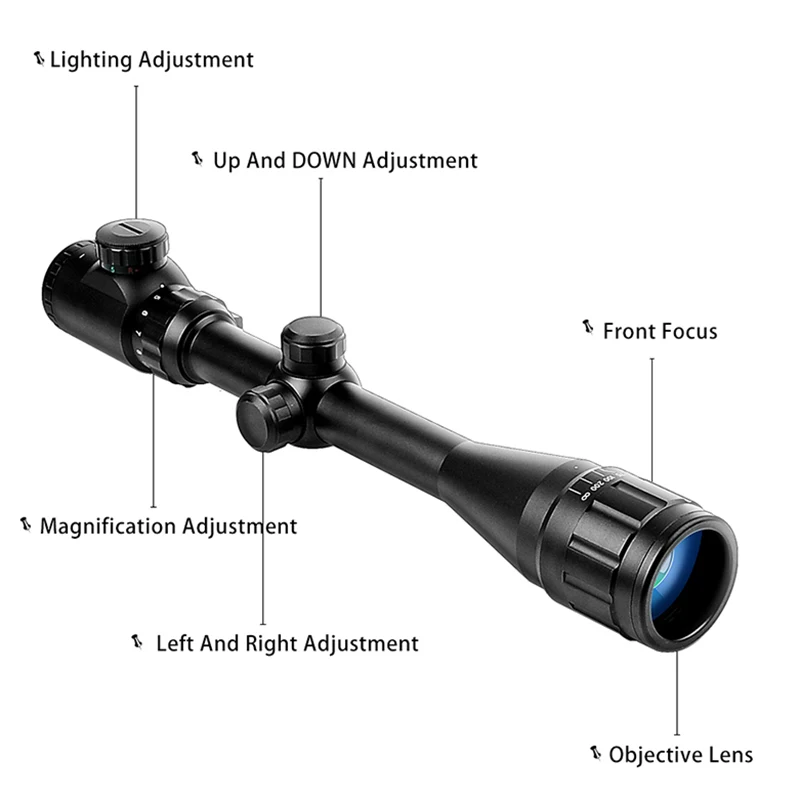 BESTSIGHT 4-16X40 AOEG Optics Riflescope Red Green Illuminated Rifle Scope Sniper Gear For Hunting Scopes Airsoft Rifle Caza