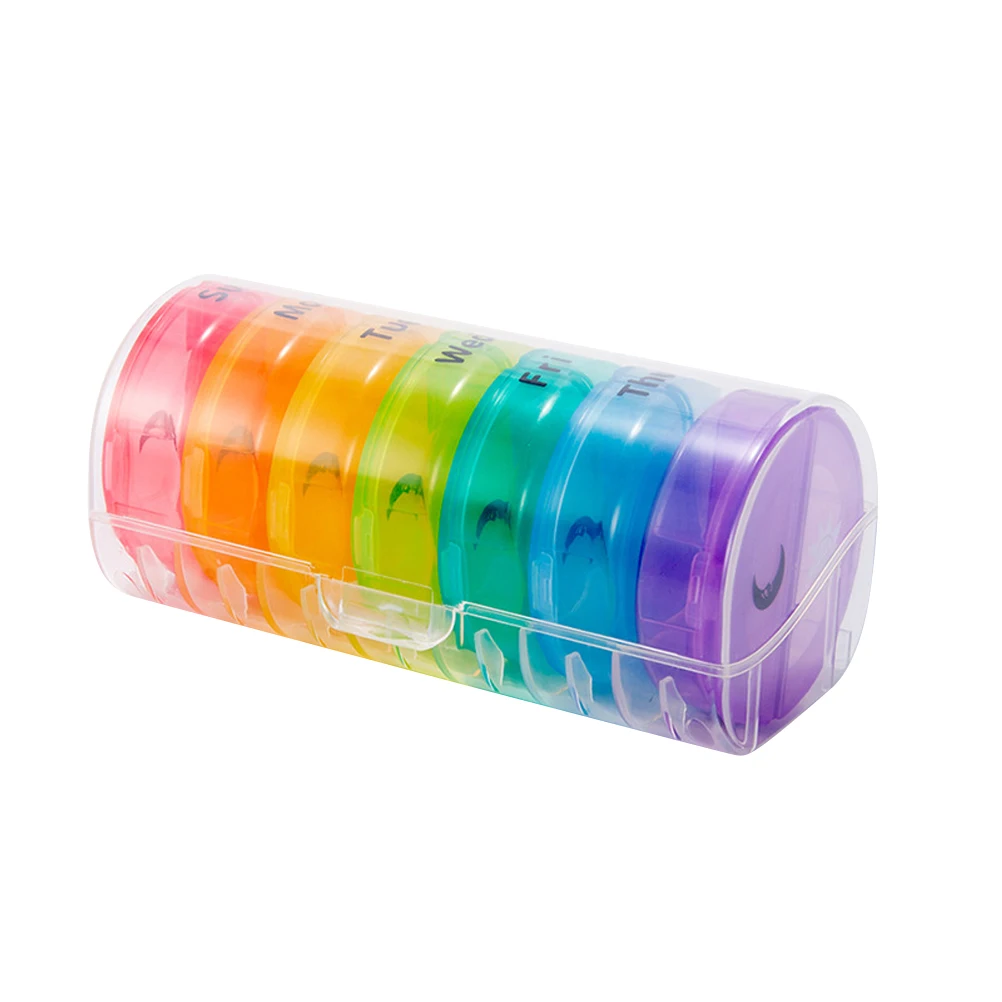 

7 Days Weekly Pill Case Medicine Tablet Dispenser Organizer Pill Box Splitters Pill Storage Organizer Container