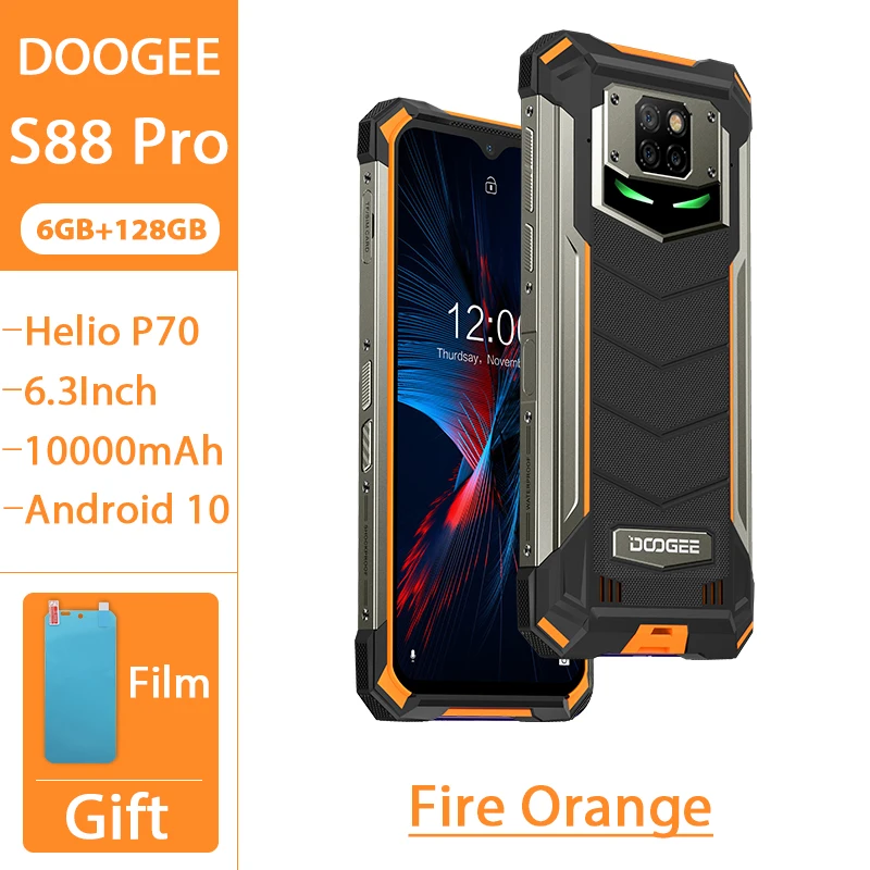 Смартфон DOOGEE S88 Pro IP68/IP69K 10000 мАч 6 + 128 ГБ | Мобильные телефоны и аксессуары
