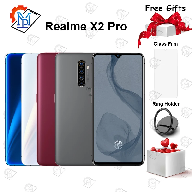 Оригинальный мобильный телефон Realme X2 Pro 6 5 дюйма 90 Гц жидкий экран 12 Гб + 256 ГБ Snapdragon