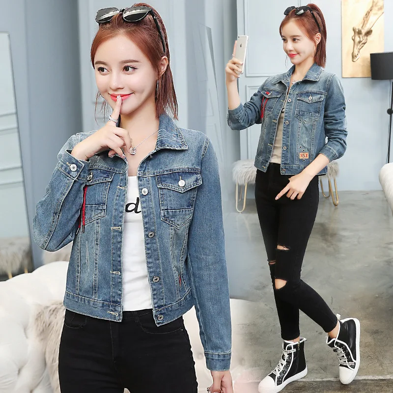 

Jeans Coat Korean-style Hong Kong Style Casual Jacket Spring And Autumn Coat