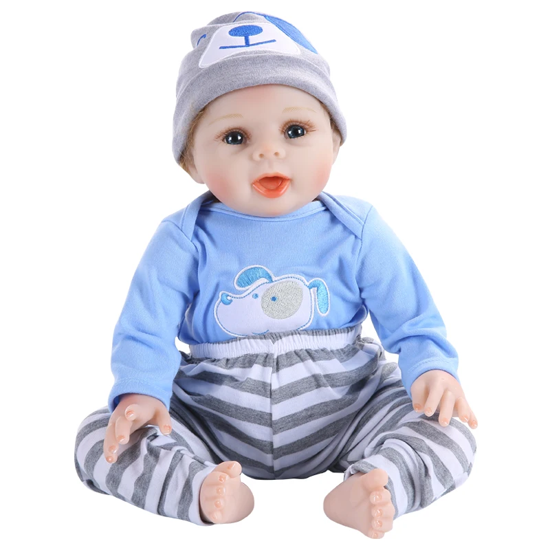 

Simulated Baby 48CM Cloth Body Enamel Baby Real-life Baby Rebirth Baby Playmate Birthday Christmas Rebirth Baby