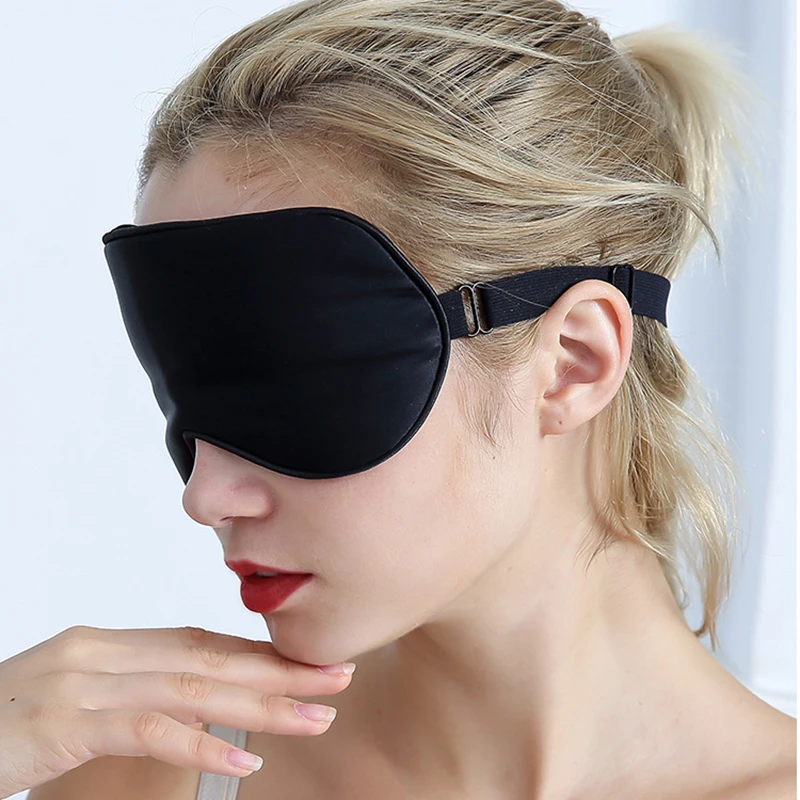 Sleep Mask 100% Natural Mulberry Silk Soft Blindfold Sleeping Eye Mask For Traveling Home Sleep Aid Health Eyeshade Eyes Cover