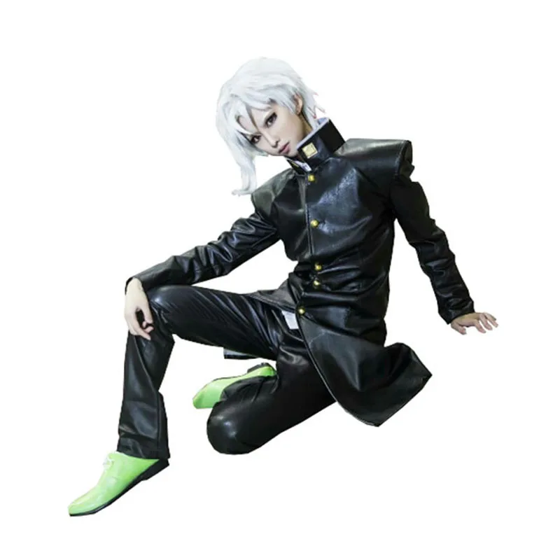 

JoJo's Bizarre Adventure Noriaki Kakyoin Outfit Cosplay Costume Coat Suit Leather Version