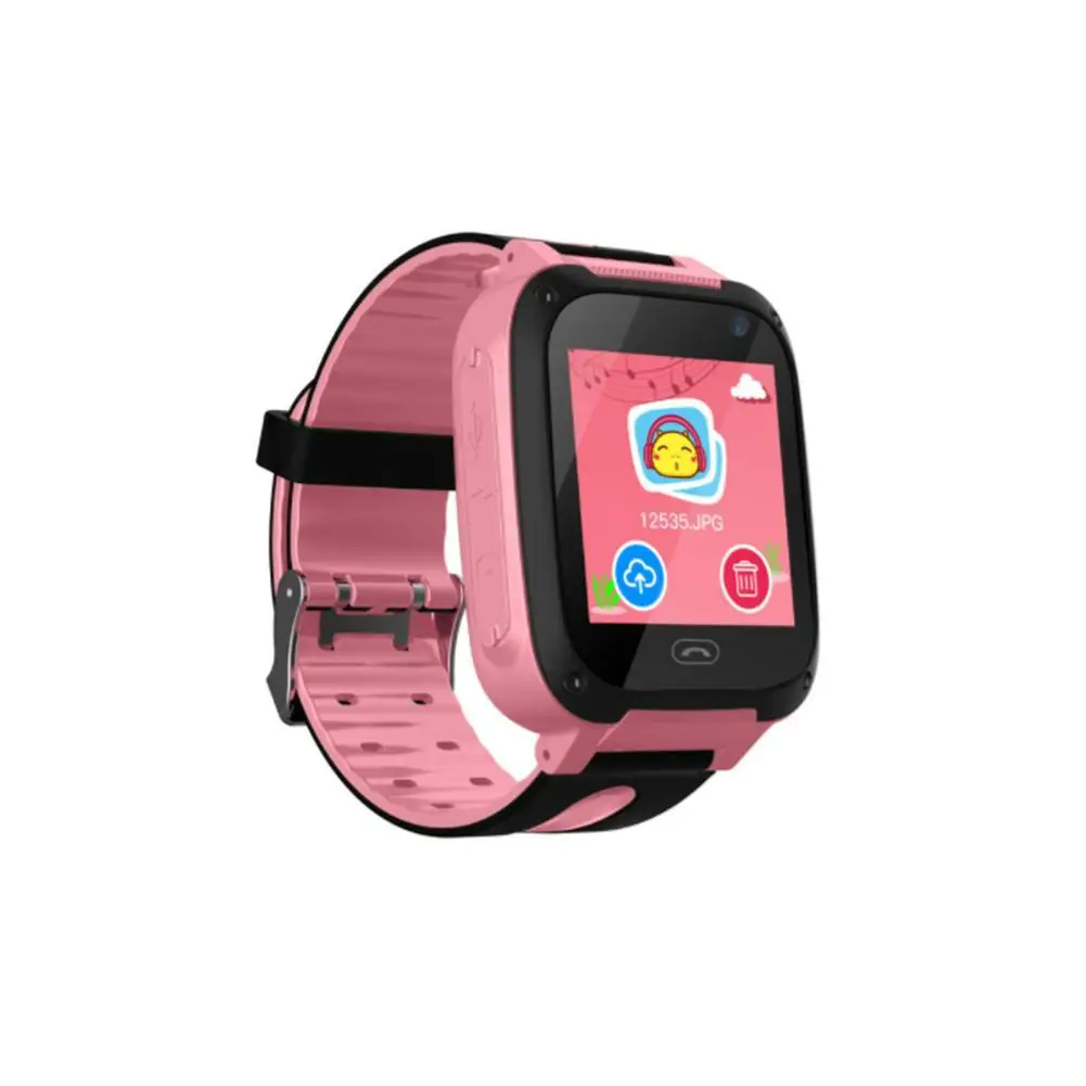 Children Smart Watches GPS tracker watch Location Waterproof Monitoring camera Screen iOS Android Kids Wristwatch - Цвет: Красный