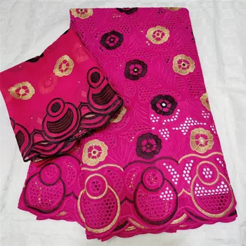 

5+2 yard Swiss lace fabric 2020 latest heavy beaded embroidery African cotton fabrics Swiss voile lace popular Dubai style 0430