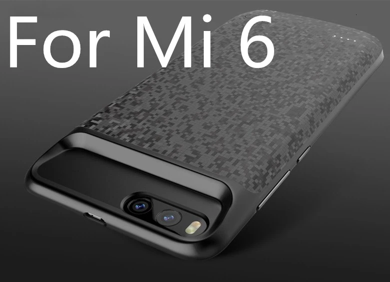 Black For Mi 6 For Xiaomi Mix 2 Battery Charger Case for Xiaomi Mi 8 9 SE Mix 2 2s 6 6XBackup Power Bank 5500mah External Charger Cover Case - Цвет: Black For Mi 6