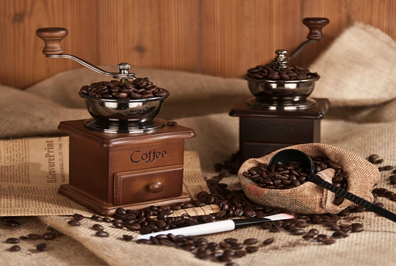 Manual Spice Grinder Wood Large Capacity Hand Crank Pepper Grinder  Ergonomic Peppercorn Grinder Coffee Bean Grinder Hand Crank