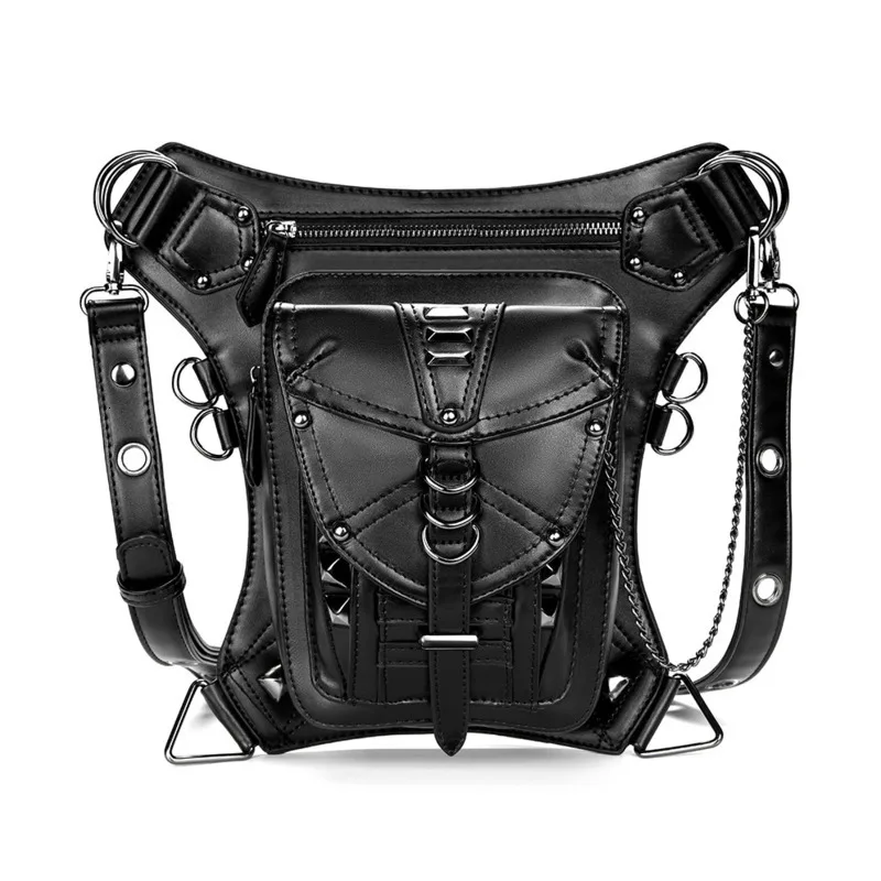 BXX/пара панк Chestpack Ретро сумка через плечо рок для мужчин женщин Готический Фанни пакеты мотоциклетные ноги пакет открытый ремень сумки ZA2152