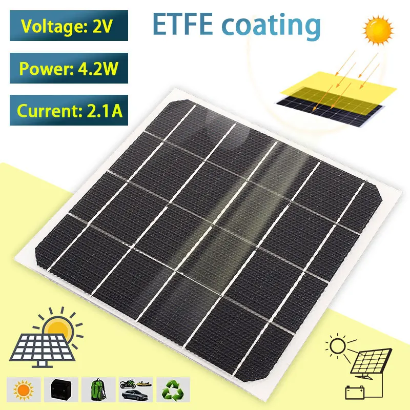 Cewaal солнечная панель 4,2 Вт 2.1A портативный мини DIY модуль панель системы для батареи зарядные устройства для сотовых телефонов переносная солнечная панель