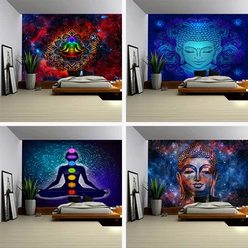 

Buddha Tapestry Wall Hanging Mandala Wall Cloth Tapestry Wall Carpet For Home Decro Psychedelic