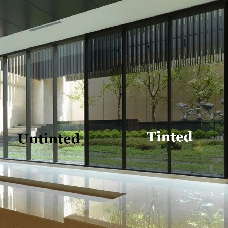 60 см x 200 см термоуправляемая оконная наклейка статическая Серебряная взрывобезопасная односторонняя перспективная тонированная Фольга для офиса домашнего магазина