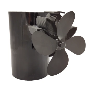 

Heat Powered Stove Fan Upgrade Designed Silent Operation 4 Blades with netic Attraction for Fireplace