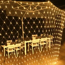  3x3/10x1/6x4M LED Net Light Christmas Mesh String Light Fairy Curtain Light Outdoor Wedding Garland Light 