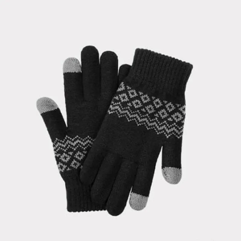 black Xiaomi mijia перчатки для сенсорного экрана мобильного телефона, теплые перчатки, Умные перчатки на экране, зимние теплые продукты, мужчины и женщины - Цвет: black