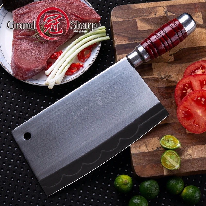 Professional-7-5-inch-Carbon-Steel-4cr13-Cleaver-Knife-Handmade-Chinese-Kitchen-Knives-Chef-Knife (2)