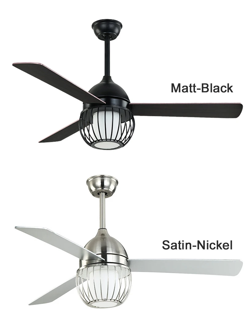 Home Ceiling Electric Fan National Fancy Decorative 52 Inch Vintage LED Ceiling Fan Light
