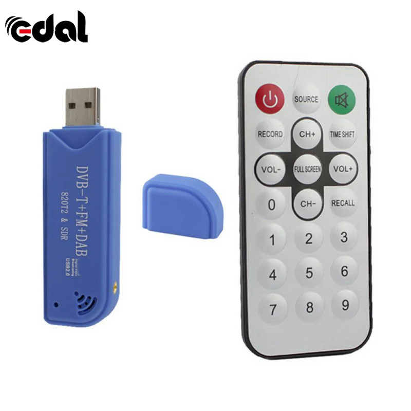 EDAL USB 2,0 программное обеспечение радио DVB-T RTL2832U+ R820T2 SDR цифровой ТВ вставляемый приемник U40