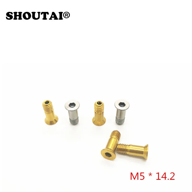 M5* 14,2 направляющие болты для колес велосипеда из титанового сплава, болты для заднего переключателя, болты для жокейского колеса, Аксессуары для велосипеда