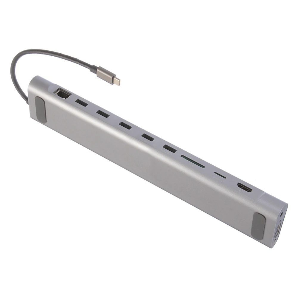 12 в 1 кардридер type C USB концентратор к HDMI 4K Ethernet ЛВС USB 3,0 концентратор/VGA/SD кардридер для ноутбуков