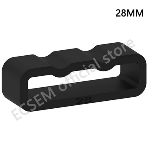 Резиновый ремешок для наручных часов для Garmin vivoactive vivosmart vivofit fenix Band Loop защитный держатель фиксатор кольцо для Fitbit xiaomi - Цвет: 28MM