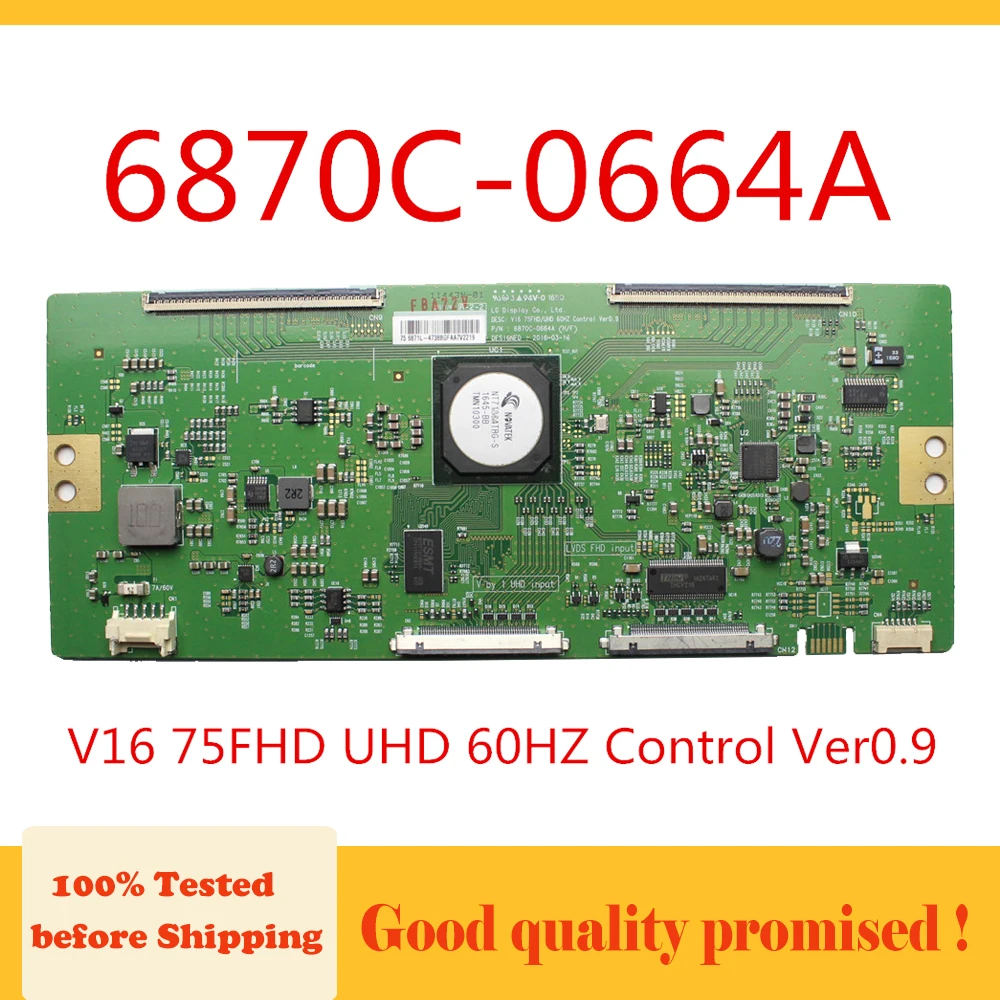 Tcon плата 6870C-0664A V16 75FHD UHD 60HZ контроль Ver0.9 ТВ 75 дюймов для LG.... И т. Д. Оригинальная