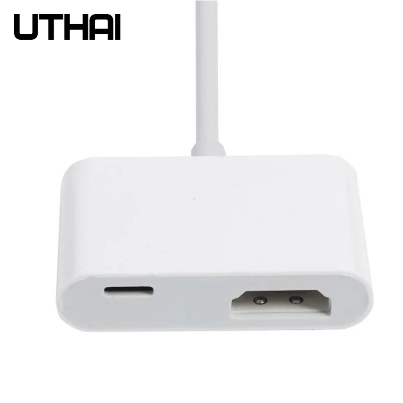 UTHAI C36 для iphone Android TYPE-C HDMI 1080P 3 в 1 цифровой av-адаптер для iphone 11 XR X 8 7 ipad Air HUAWEI MI конвертер