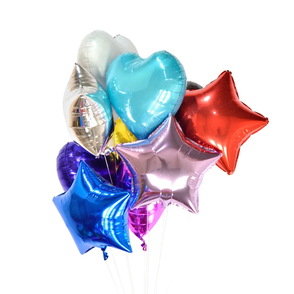 Воздушные шары из фольги Globos 18 &quotнадувной Гелиевый шар со звездой и сердцем