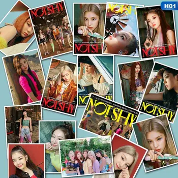 

16pcs ITZY Photocard Photo Card For Bus Student Card Stationery New Album Not Shy Photo Card Postcard LOMO Card Star Cheer Card