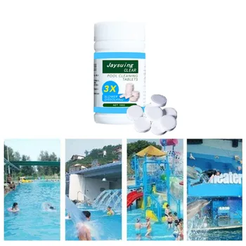 

Hot 100pcs Pool Swimming Pool Clarifier Chemical Floater Dispenser Cleaning Effervescent Chlorine Tablet Cage Disonfectant