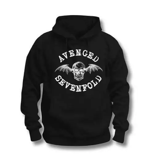 Avenged Sevenfold 'Logo' Pull Over Hoodie - NEW &amp OFFICIAL! men long sleeve gym jogger winter summer coat | Мужская одежда