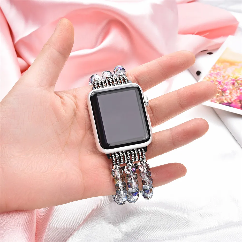 Изысканный ремешок из Искусственного хрусталя для Apple Watch 5 4 3 2 1 ремешок 44 мм 40 мм 42 мм 38 мм сменный Bralcelet для iWatch