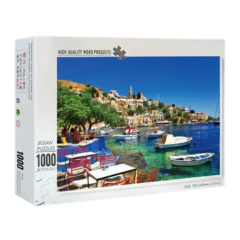 

1000 Pieces Charming harbor Puzzles Wooden Jigsaw Puzzles Floor Puzzle 094F