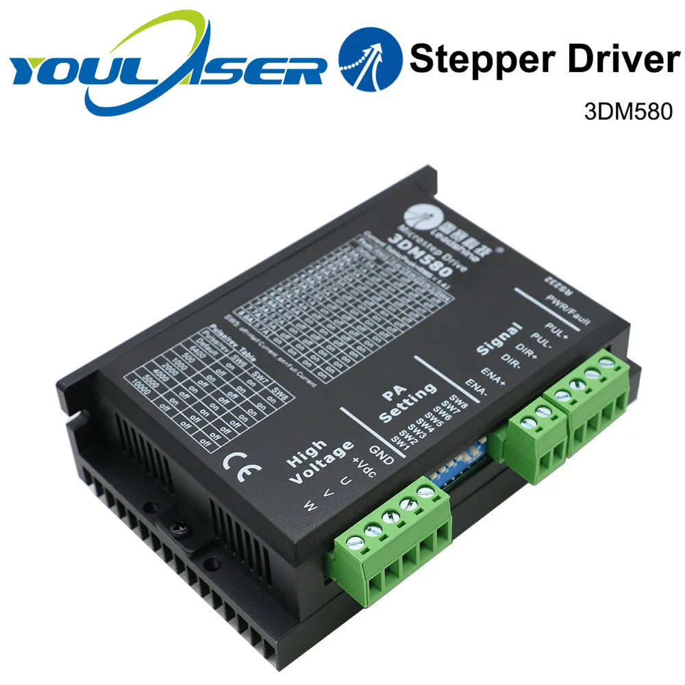 Драйвер шагового двигателя Leadshine 3DM580 3 фазы 18 50 В постоянного тока 1 0 а для Co2