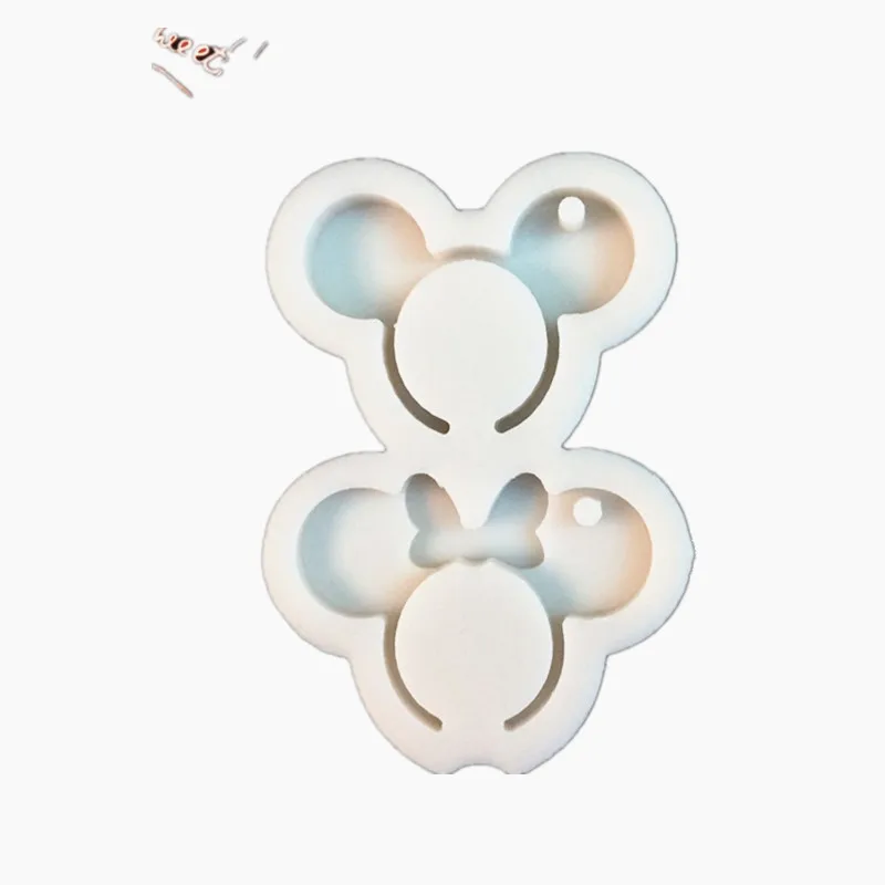 New cute cartoon Mickey ear decoration silicone mold different styles bow chocolate biscuit | Дом и сад