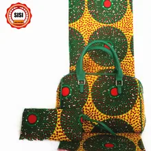 SISI красивый Печатный Воск Сумка подходящая африканская восковая штамповка Ткань 6 ярдов/шт высокого качества для африканских дам Вечерние