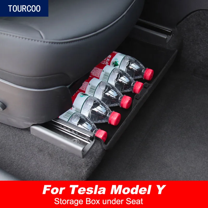 Storage Organizer Box Under Seat for Tesla Model Y Car Modification Front Seat Tidy Box 1pc