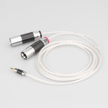 

HIFI 8 Cores OCC Silver Plated 4.4mm/3.5mm/2.5mm TRRS Balanced to Dual 2x 3pin XLR Balanced Male Audio Adapter Cable