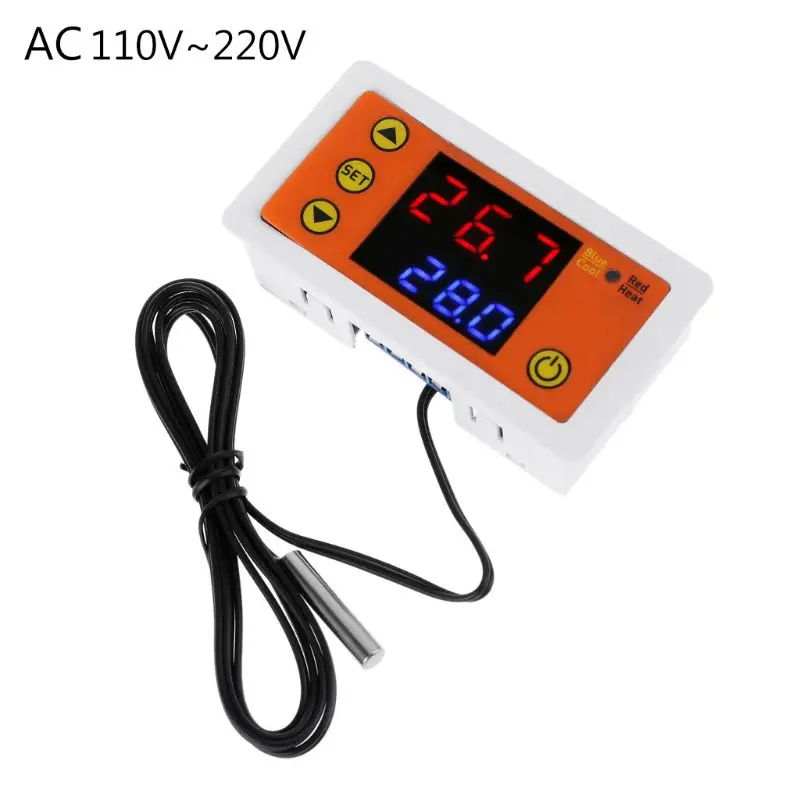 AC110V-220V DC12V термостат Отопление охлаждения регулятор температуры с зуммером