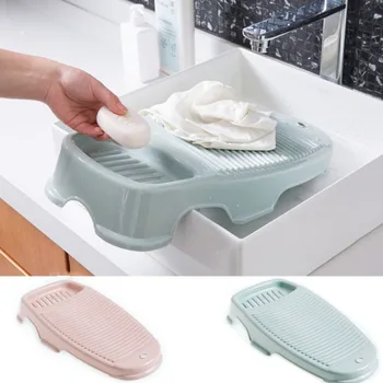 

Clothes Washing Board Plastic Antislip Washboard with Soap Holder Thicken Laundry Scrubbing Accessories Clothes Cleaning Tools