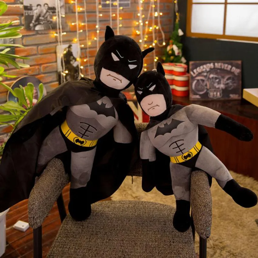 Высокое качество DC плюшевые игрушки Бэтмен 45 см 55 см 70 см мягкие куклы для детей день рождения Рождественский подарок