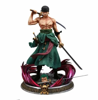 

NEW 37cm Anime One Piece ZORO Statue Action Figure GK Roronoa Zoro PVC Figurine Collectible Model Toys birthday present