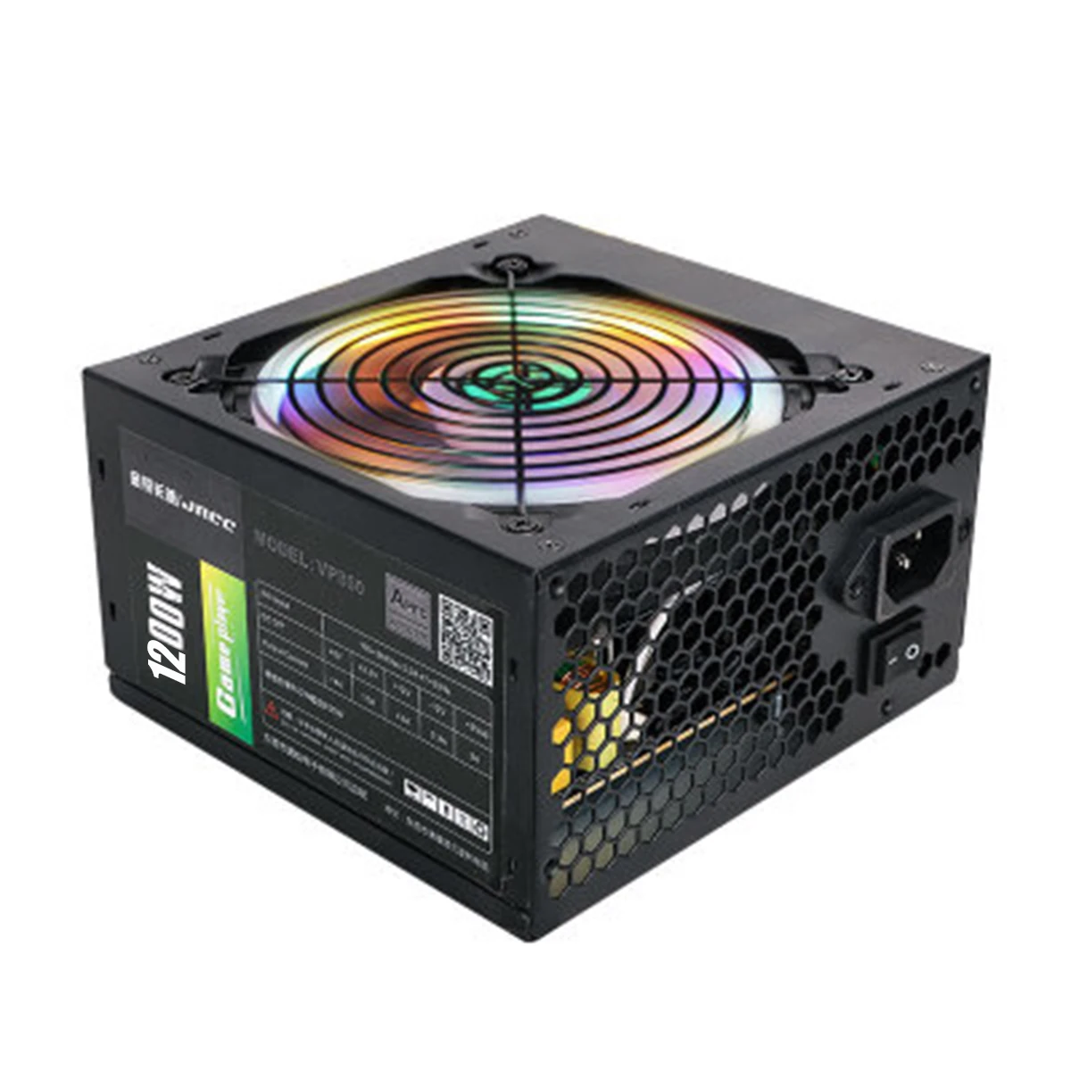 Новый блок питания 1200 Вт Active PFC 12 В ATX 8PIN + 2x6PIN SATA ПК с вентилятором шумоподавления
