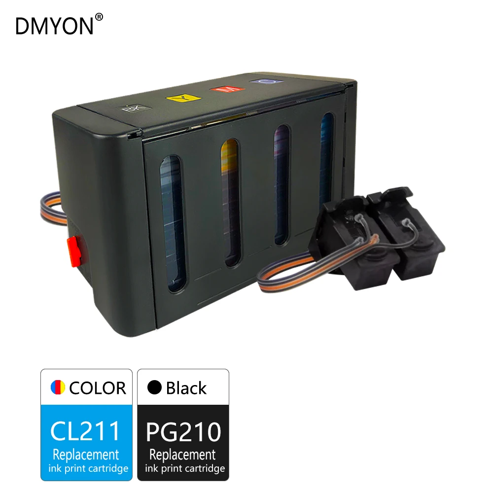 DMYON Compatible for Canon PG210 CL211 CISS Bulk Ink for IP2700 IP2702 MP240 MP250 MP260 MP270 MP280 MP480 MP490 MP495 Printer DMYON Compatible for Canon PG210 CL211 CISS Bulk Ink for IP2700 IP2702 MP240 MP250 MP260 MP270 MP280 MP480 MP490 MP495 Printer